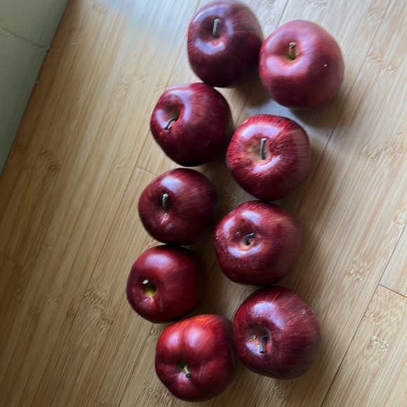 Set of 9 decorative faux apples fall country homestead cute - Picture 2 of 3